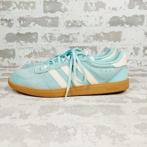 NEW Adidas Mint Blue Sleek Suede Gum Sole Lace Up Streetwear Casual Sneaker F973